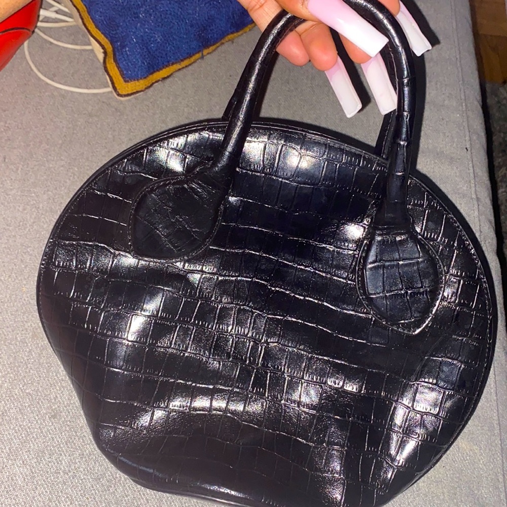 Rebecca minkoff mini black leather purse